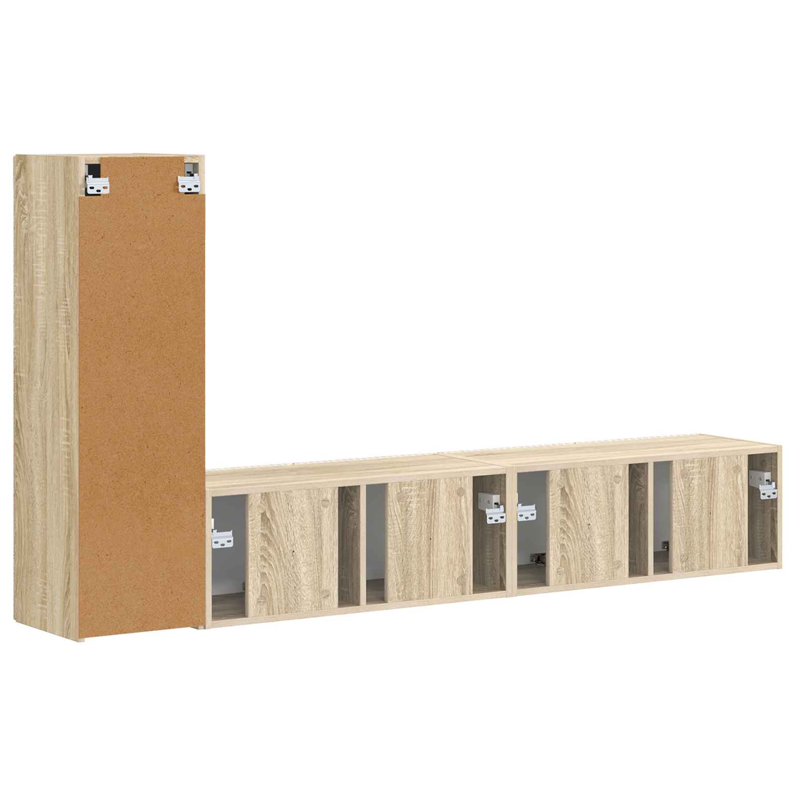Conjunto De Mueble De Tv Montaje En La Pared 3 Pcs