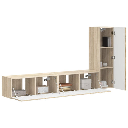 Conjunto De Mueble De Tv Montaje En La Pared 3 Pcs