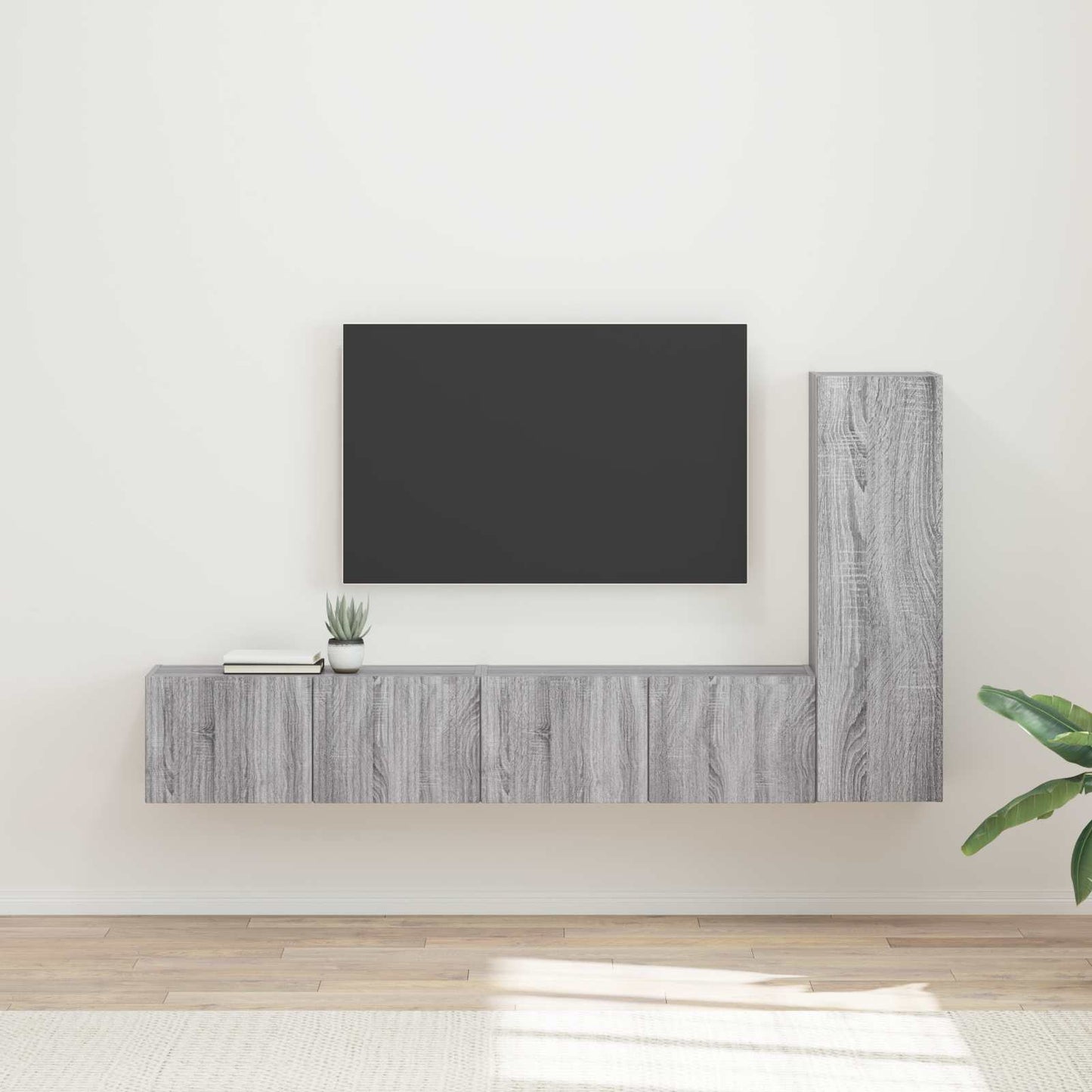 Conjunto De Mueble De Tv Montaje En La Pared 3 Pcs