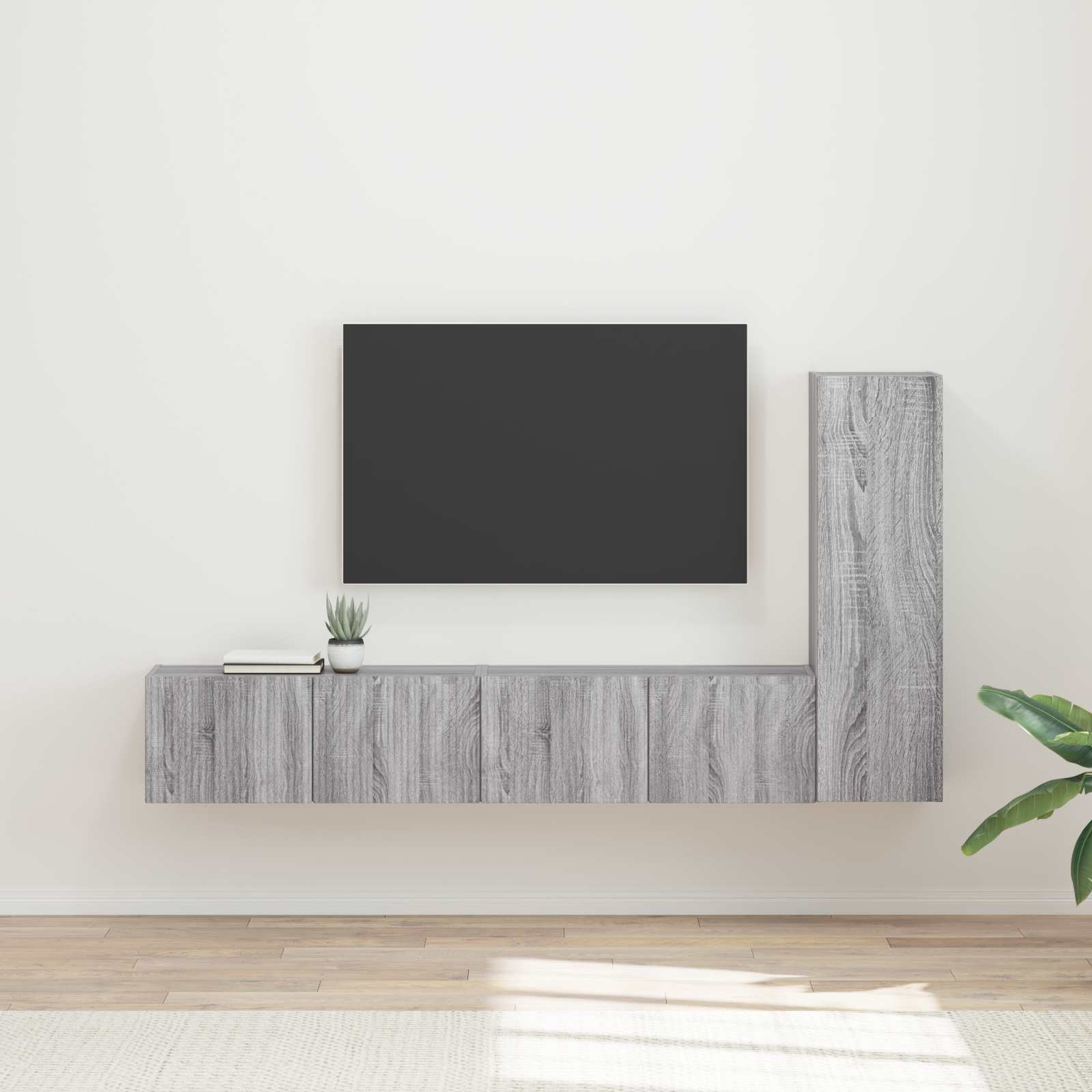 Conjunto De Mueble De Tv Montaje En La Pared 3 Pcs