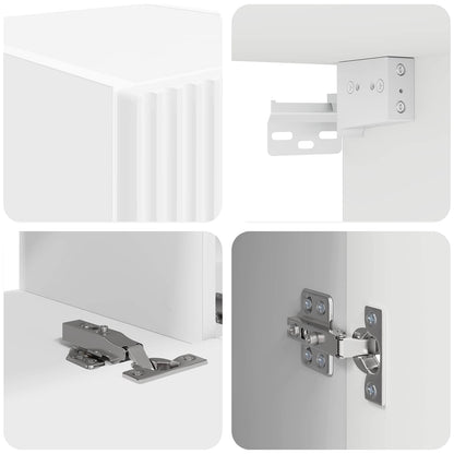 Conjunto De Mueble De Tv 4 Pcs Madera De Ingeniería