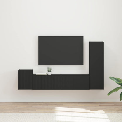 Conjunto De Mueble De Tv Montaje En La Pared 4 Pcs
