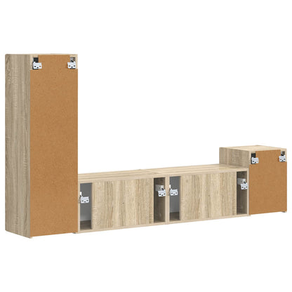 Conjunto De Mueble De Tv Montaje En La Pared 4 Pcs