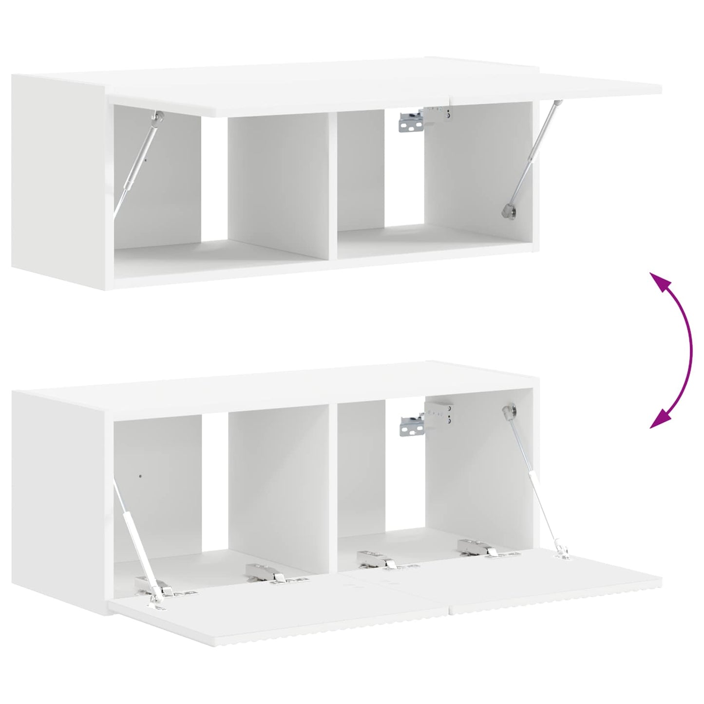 Conjunto De Mueble De Tv 4 Pcs Madera De Ingeniería