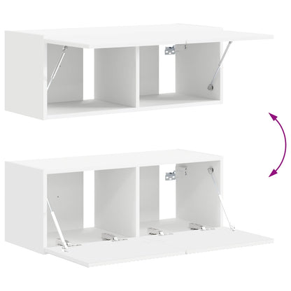 Conjunto De Mueble De Tv 4 Pcs Madera De Ingeniería