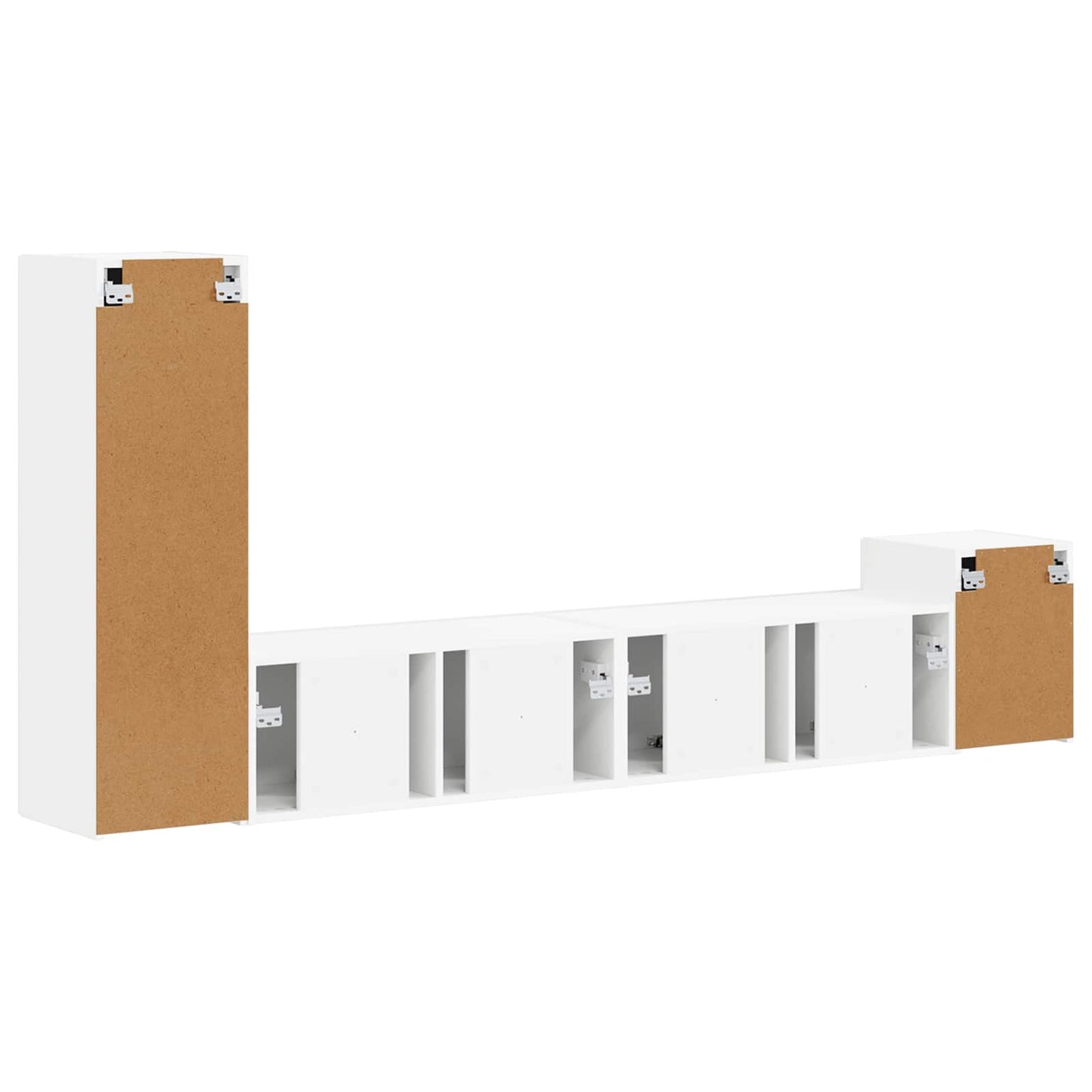 Conjunto De Mueble De Tv 3 Pcs Madera De Ingeniería