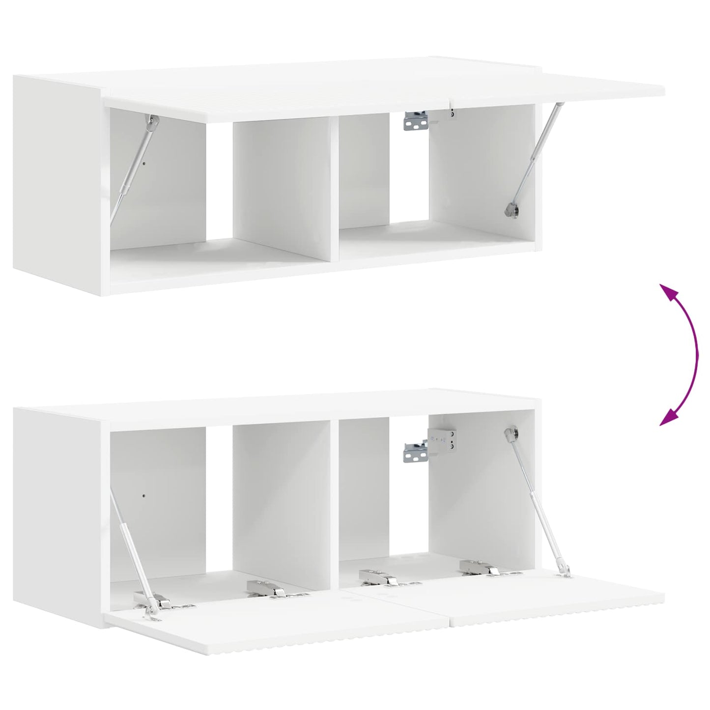 Conjunto De Mueble De Tv 3 Pcs Madera De Ingeniería