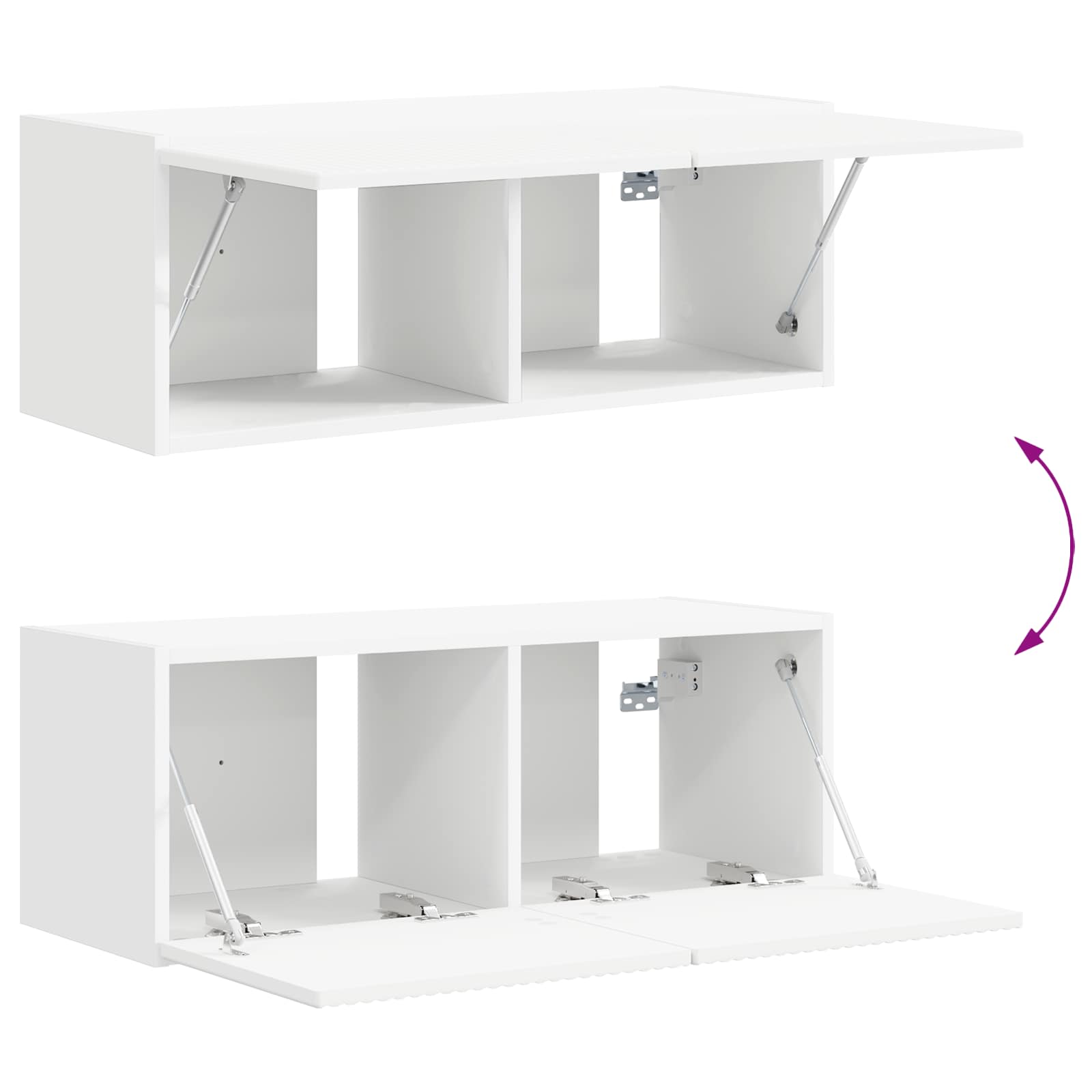 Conjunto De Mueble De Tv 3 Pcs Madera De Ingeniería