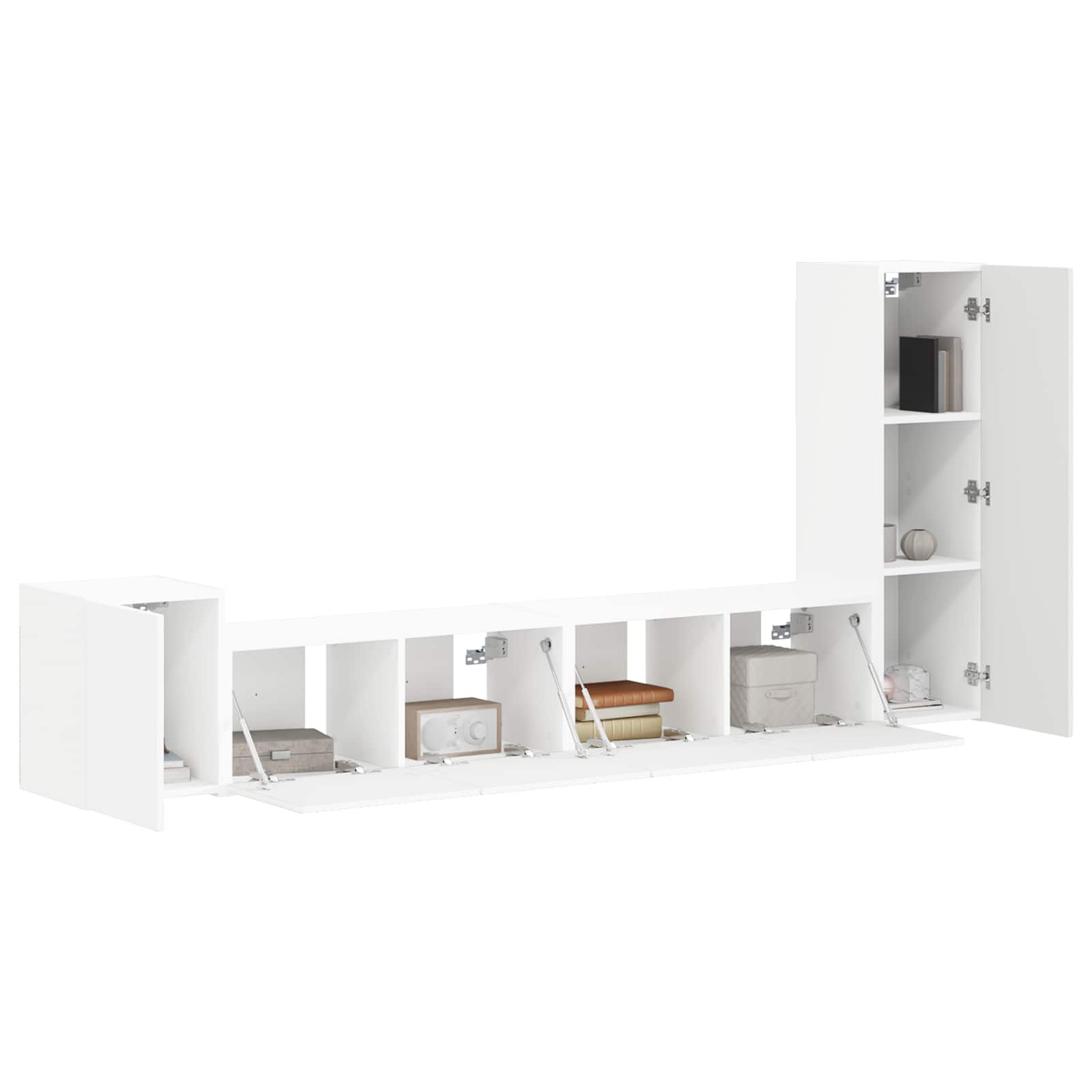 Conjunto De Mueble De Tv 3 Pcs Madera De Ingeniería