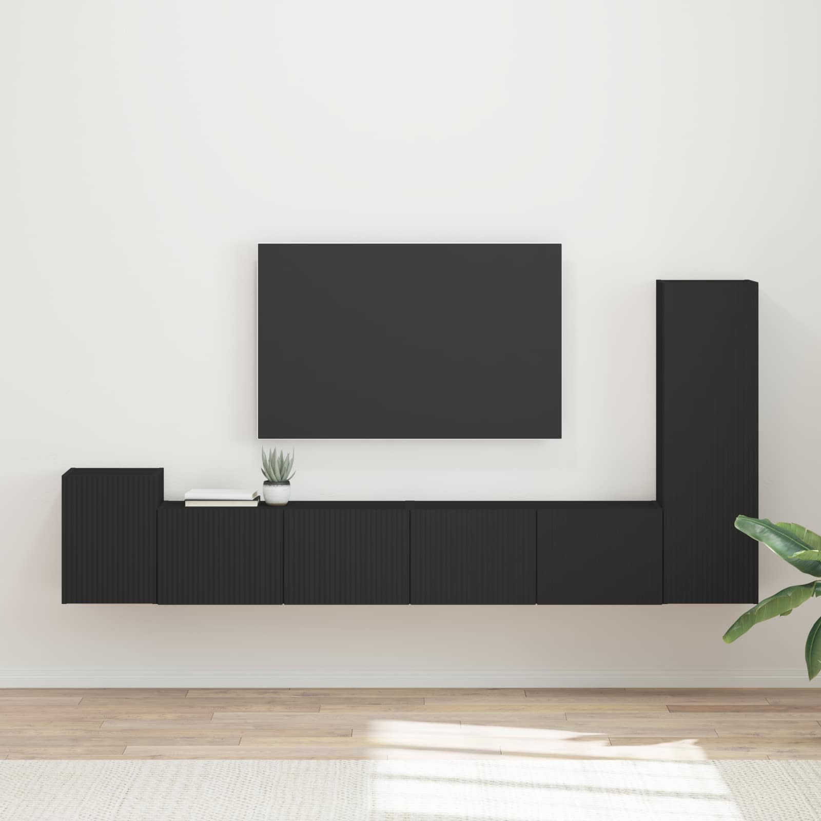 Conjunto De Mueble De Tv Montaje En La Pared 3 Pcs Madera Vieja