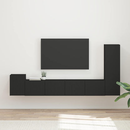 Conjunto De Mueble De Tv Montaje En La Pared 3 Pcs Madera Vieja