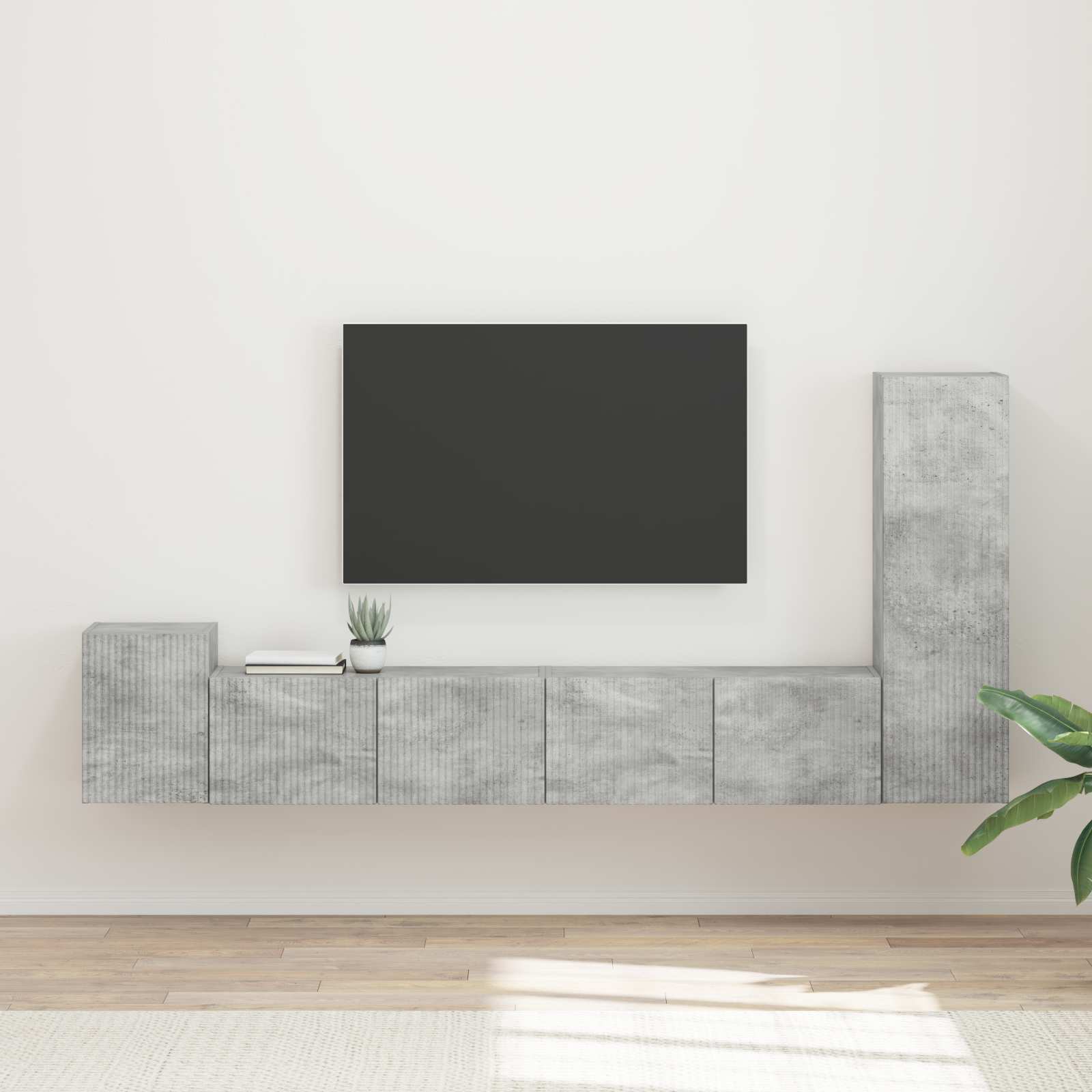 Conjunto De Mueble De Tv Montaje En La Pared 3 Pcs Madera Vieja