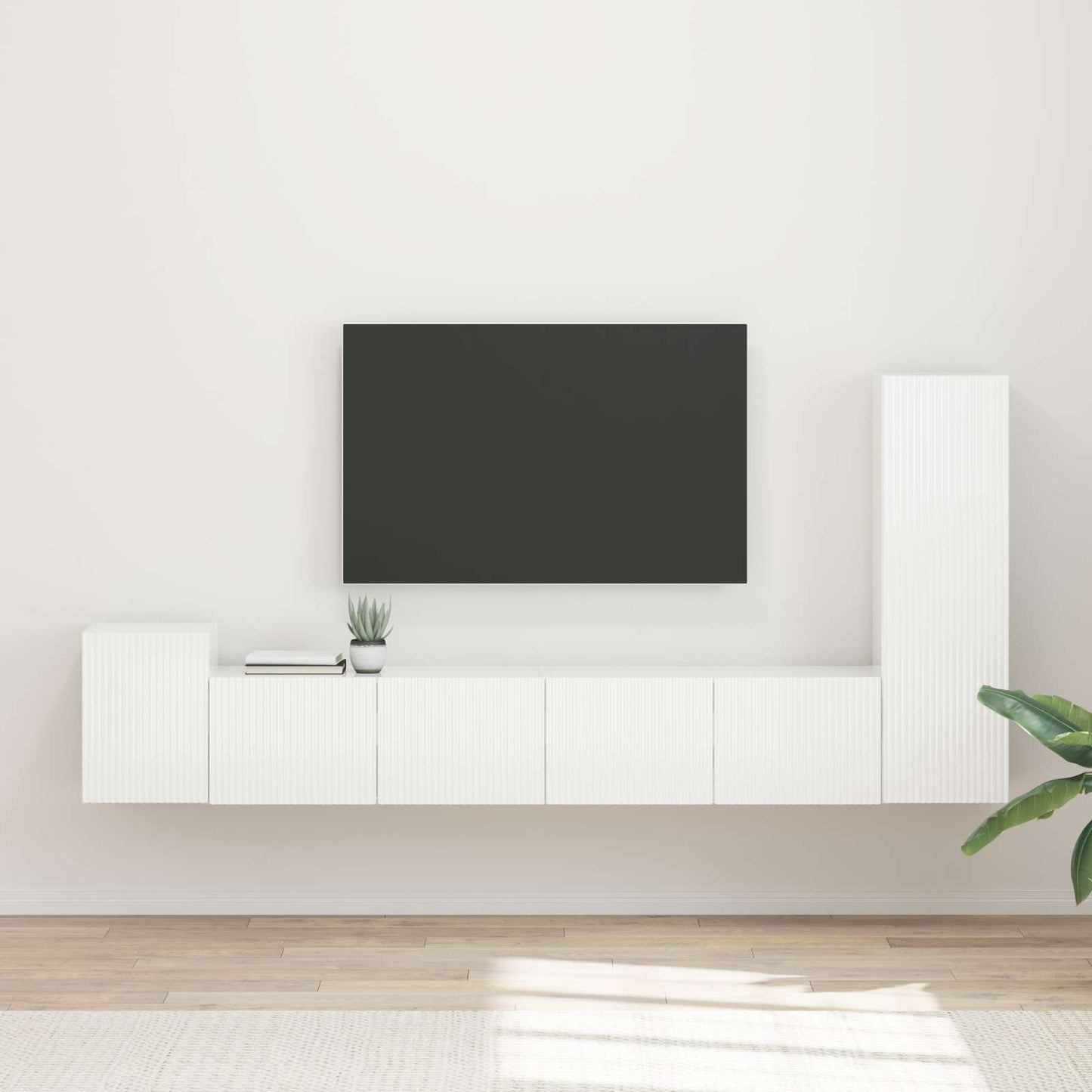 Conjunto De Mueble De Tv Montaje En La Pared 3 Pcs Madera Vieja