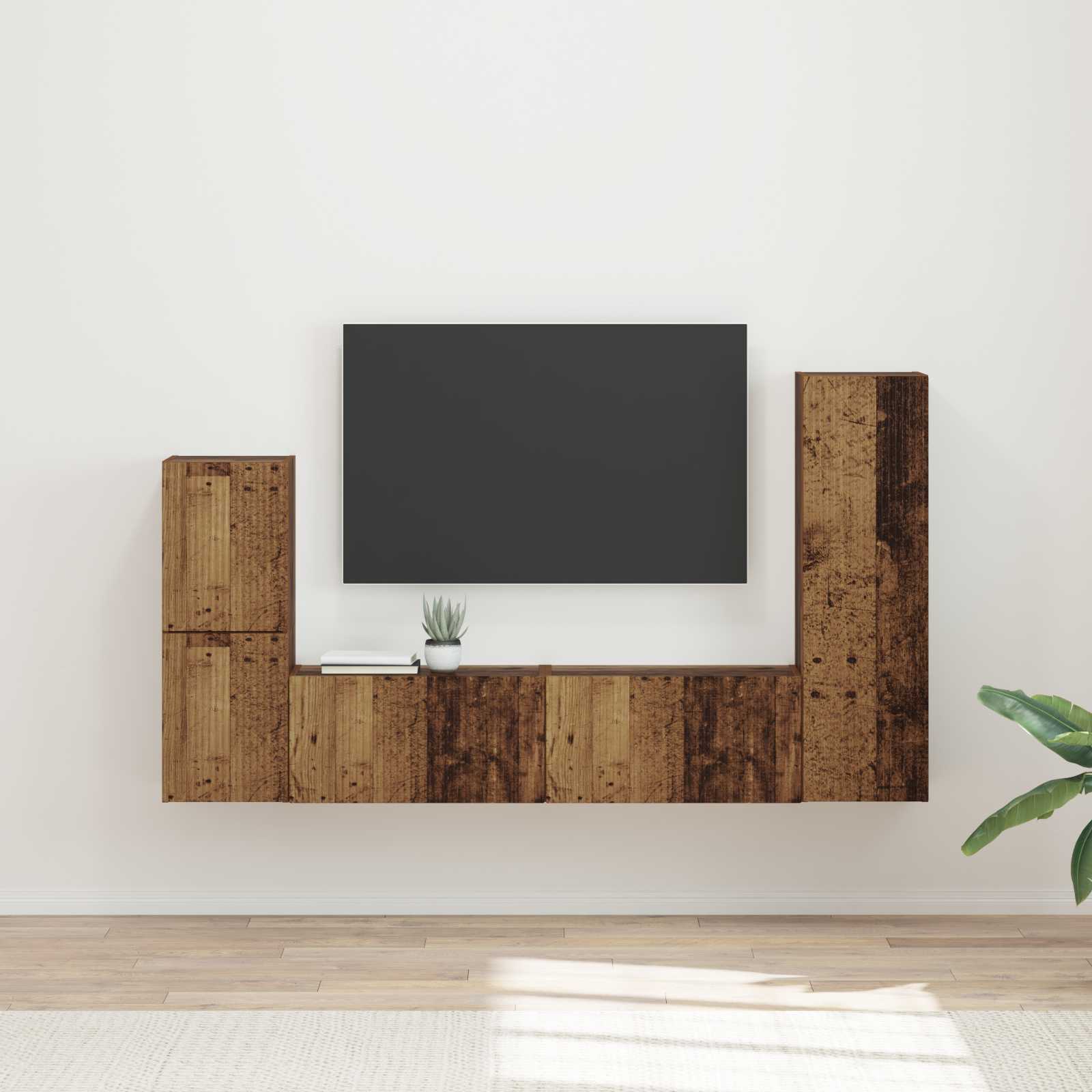Conjunto De Mueble De Tv 4 Pcs