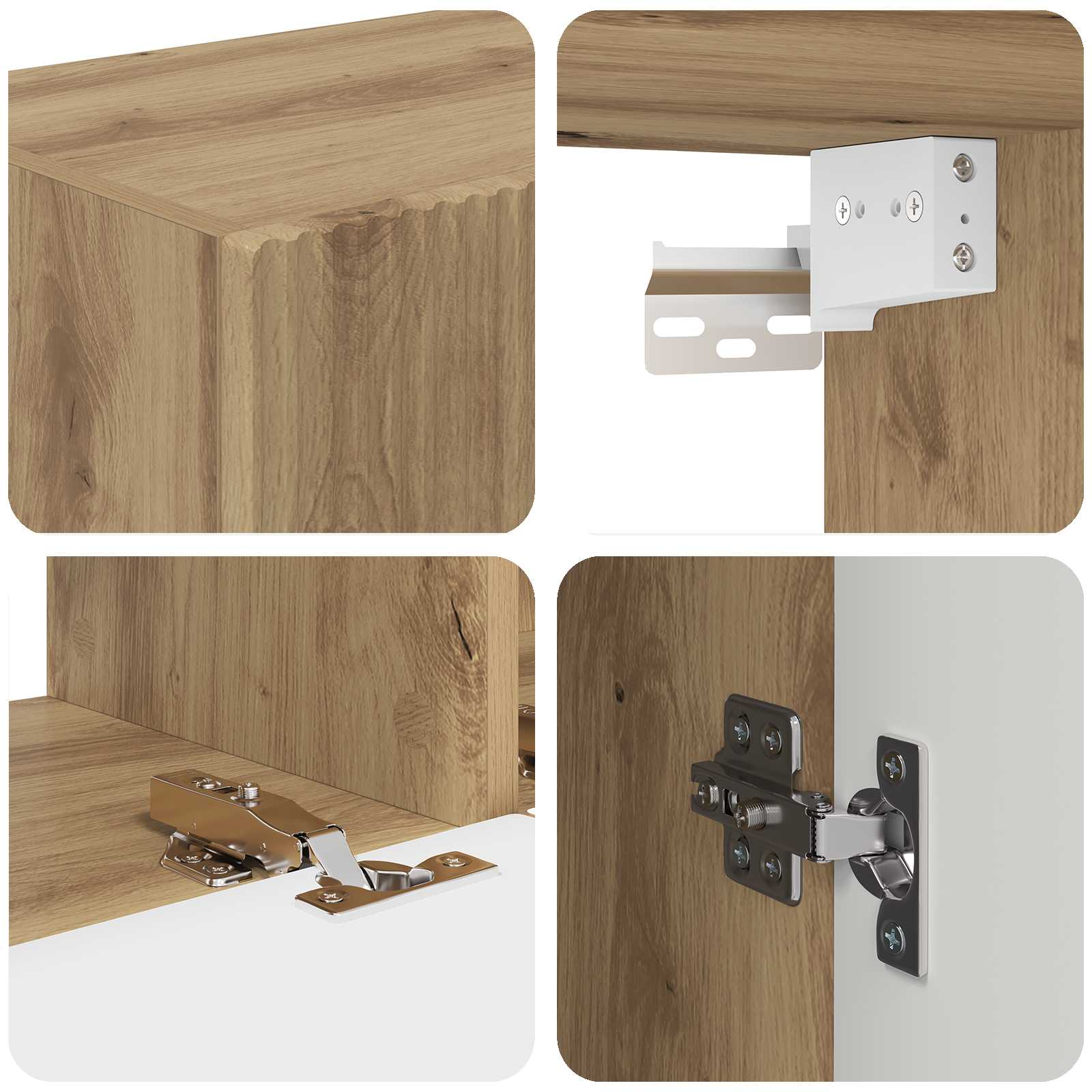 Conjunto De Mueble De Tv 5 Pcs Madera De Ingeniería