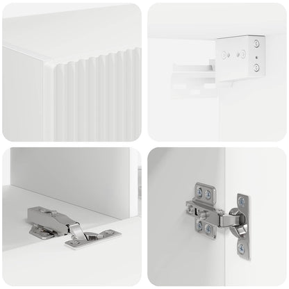 Conjunto De Mueble De Tv 6 Pcs Madera De Ingeniería