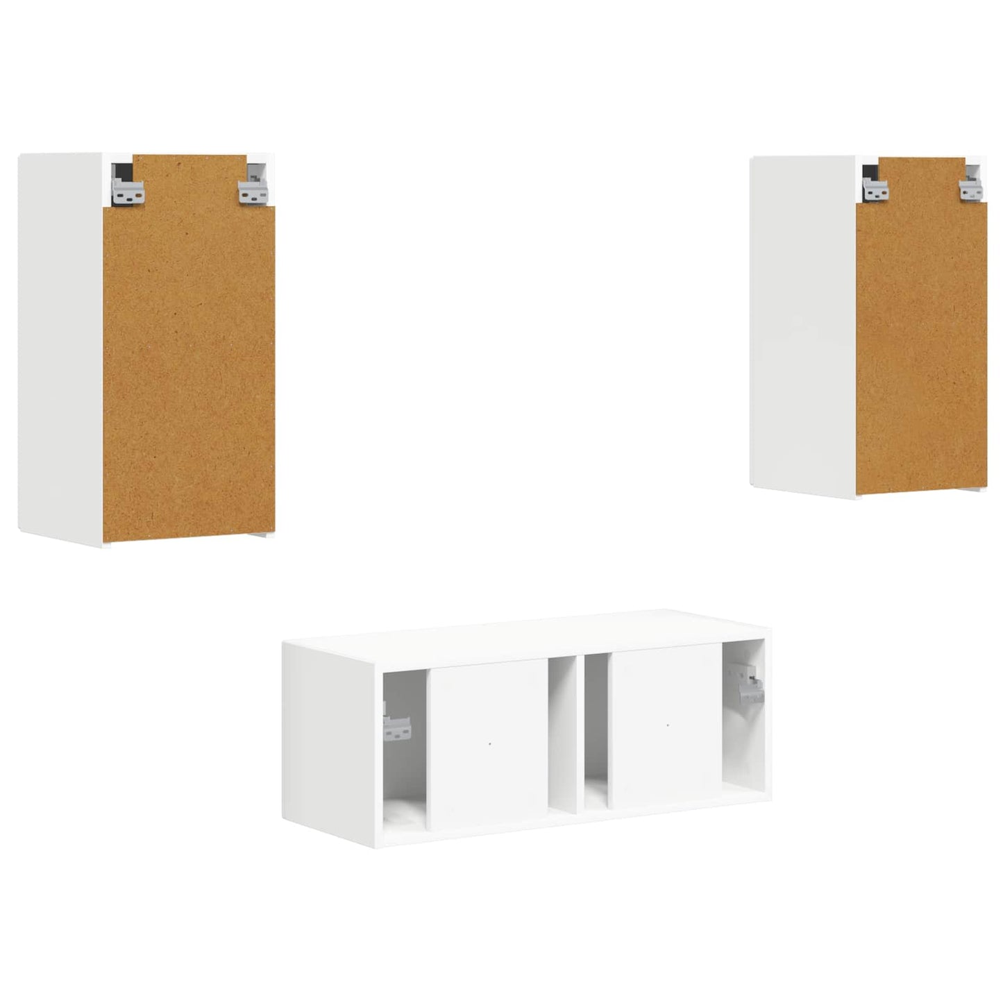 Conjunto De Mueble De Tv 6 Pcs Madera De Ingeniería