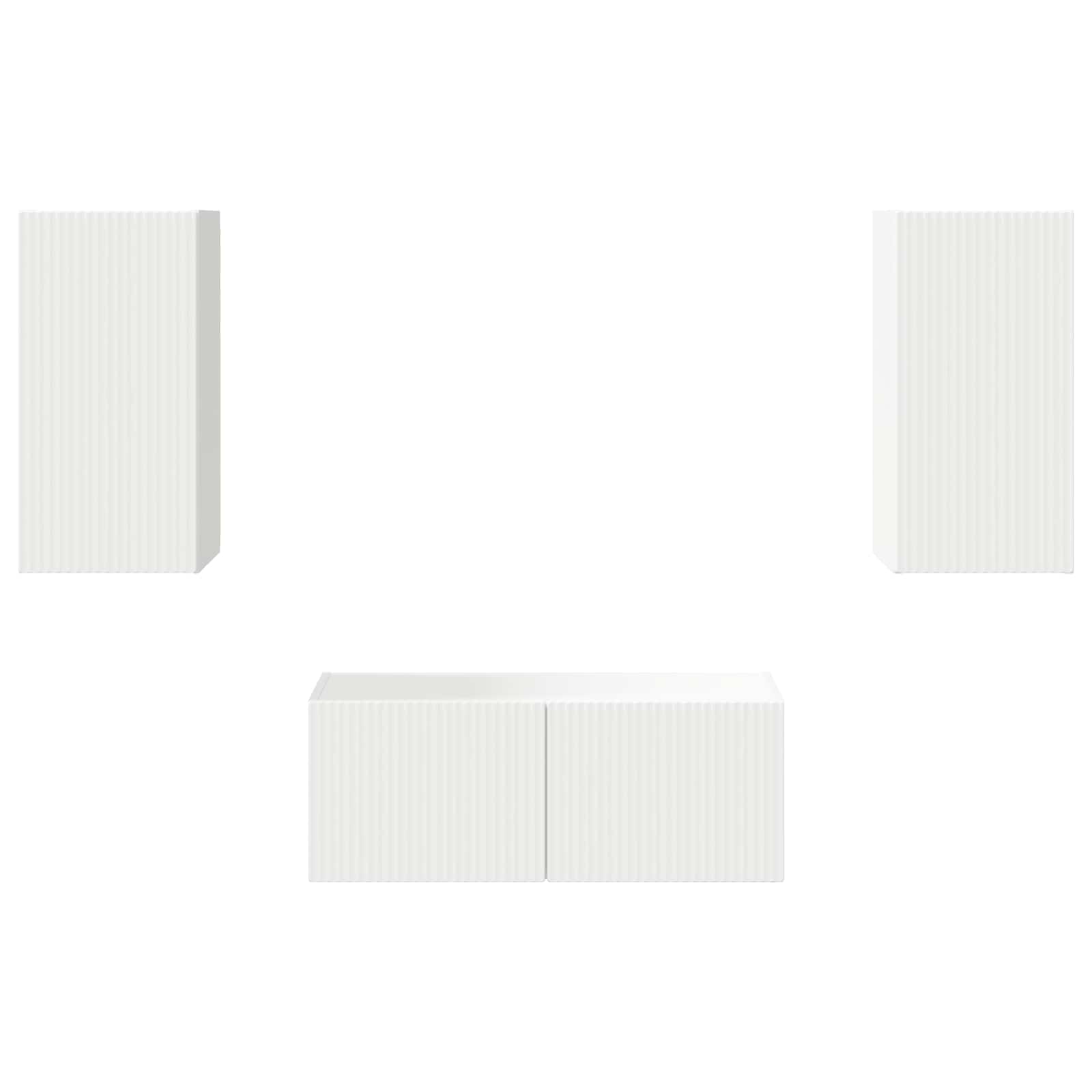 Conjunto De Mueble De Tv 6 Pcs Madera De Ingeniería