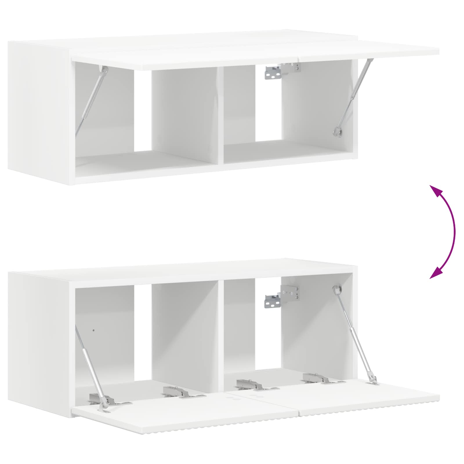 Conjunto De Mueble De Tv 6 Pcs Madera De Ingeniería