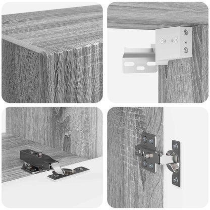Conjunto De Mueble De Tv 5 Pcs Gris Sonoma Madera De Ingeniería