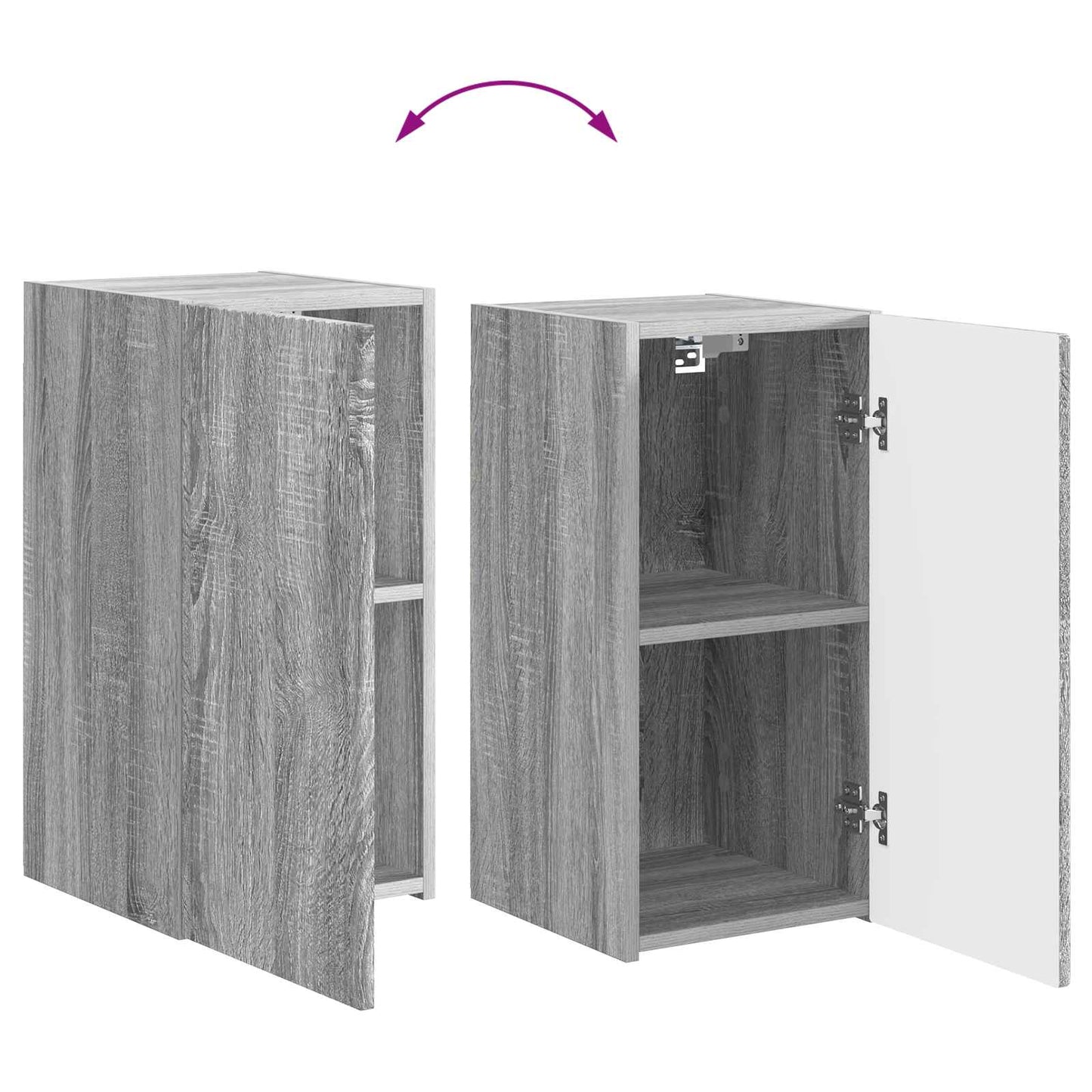 Conjunto De Mueble De Tv 5 Pcs Gris Sonoma Madera De Ingeniería