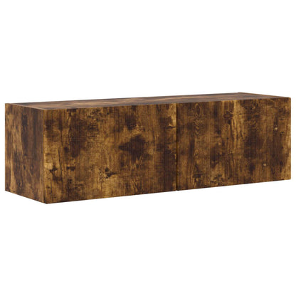 Conjunto De Mueble De Tv 5 Pcs Roble Ahumado