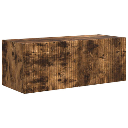 Conjunto De Mueble De Tv 5 Pcs Roble Ahumado
