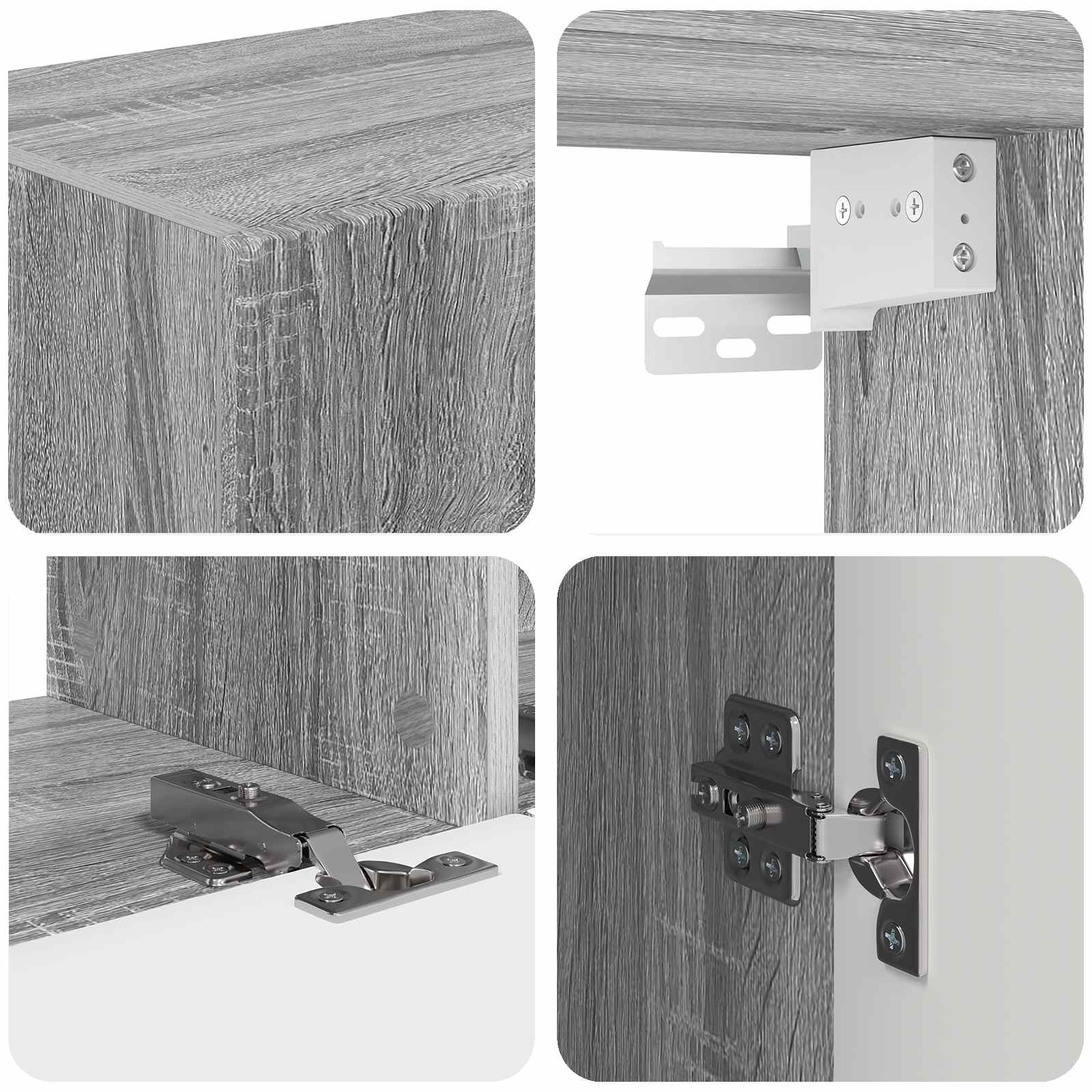 Conjunto De Mueble De Tv 5 Pcs Gris Sonoma Madera De Ingeniería