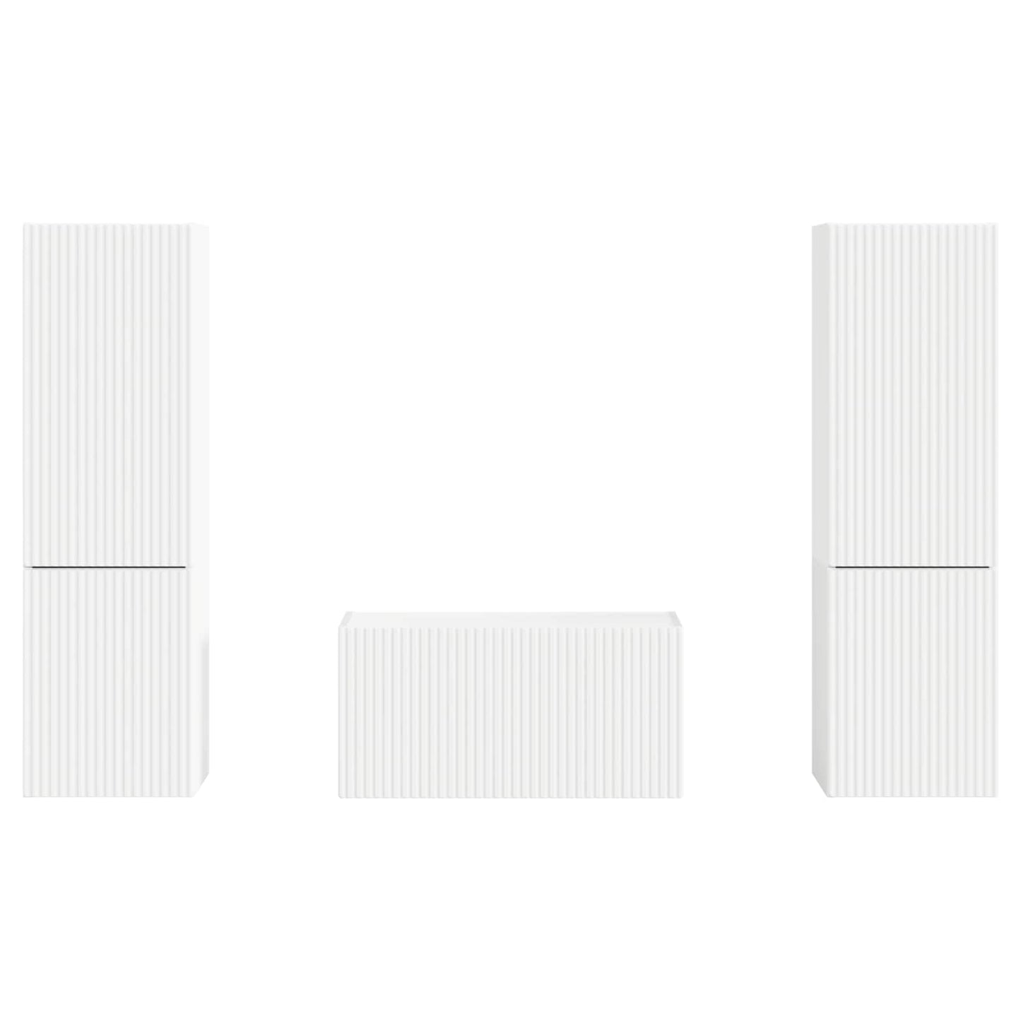 Conjunto De Mueble De Tv 5 Pcs Madera De Ingeniería