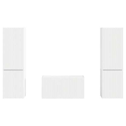 Conjunto De Mueble De Tv 5 Pcs Madera De Ingeniería