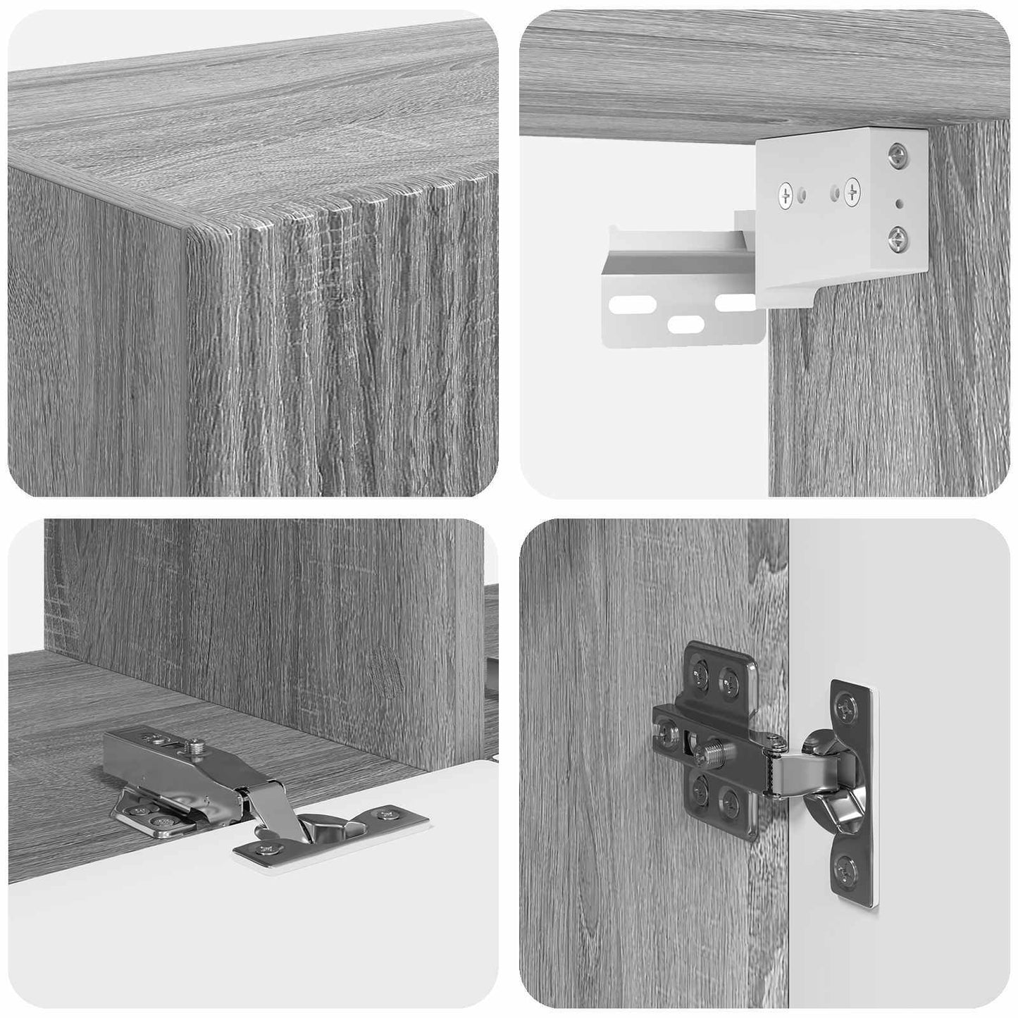 Conjunto De Mueble De Tv 6 Pcs Madera De Ingeniería