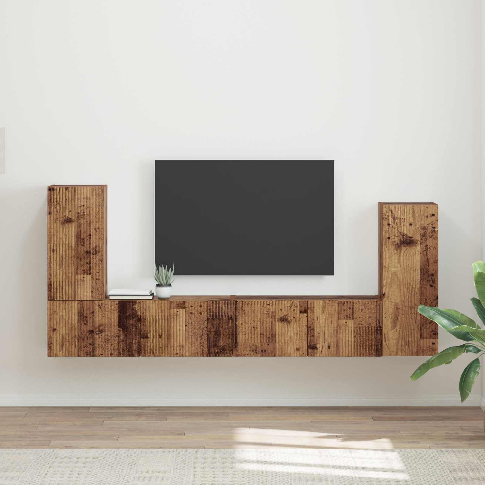 Conjunto De Mueble De Tv 4 Pcs