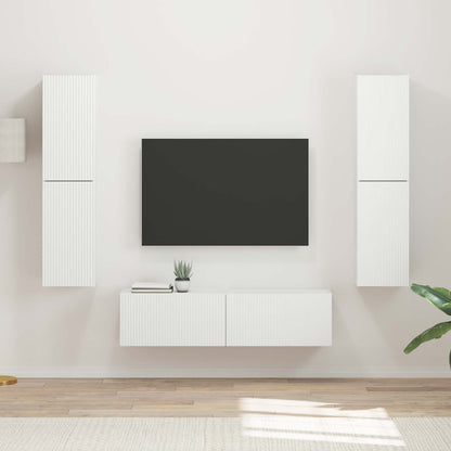 Conjunto De Mueble De Tv 6 Pcs Madera De Ingeniería