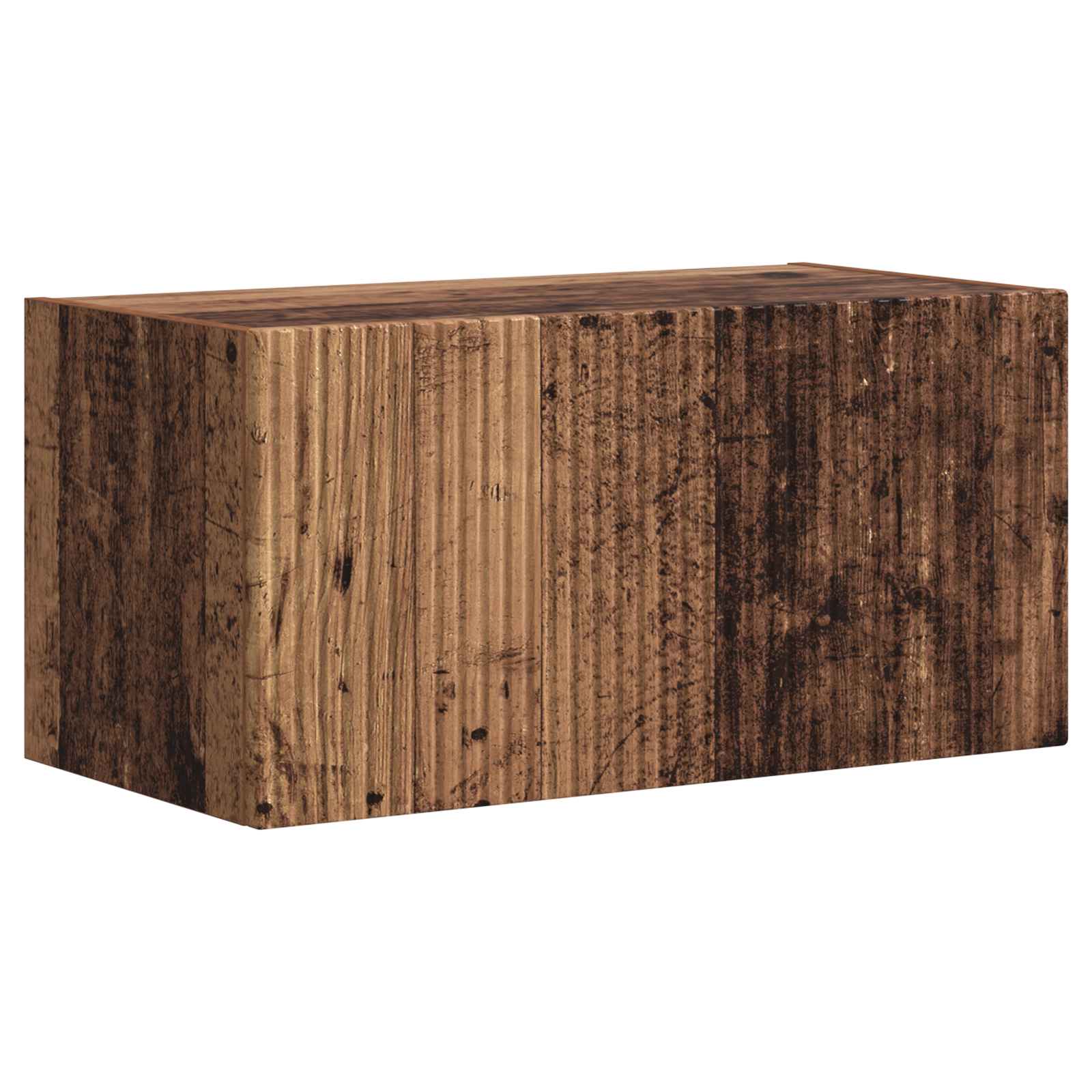 Conjunto De Mueble De Tv 4 Pcs Madera Vieja