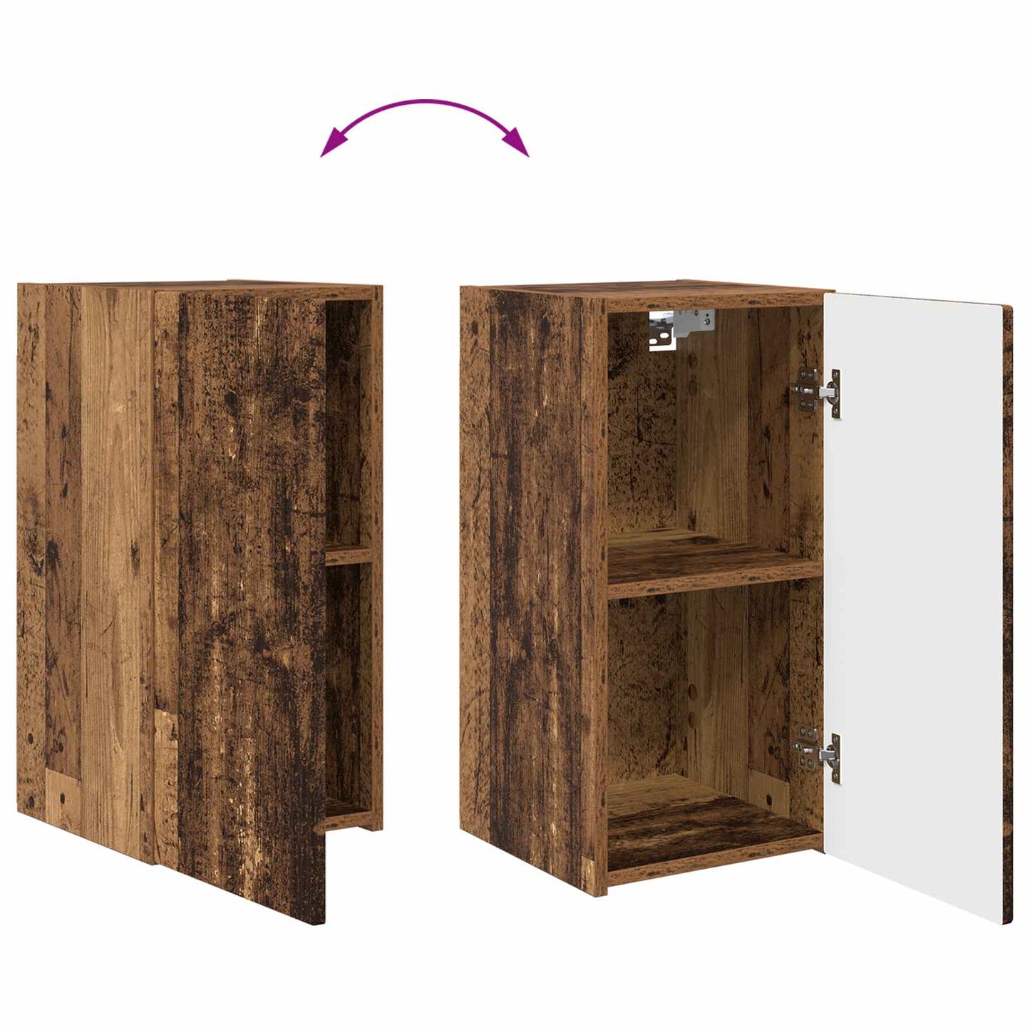 Conjunto De Mueble De Tv 4 Pcs Madera Vieja