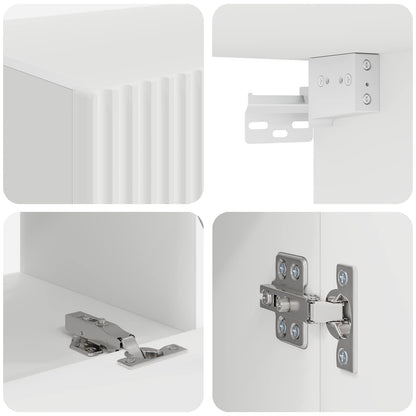 Conjunto De Mueble De Tv 4 Pcs Madera De Ingeniería