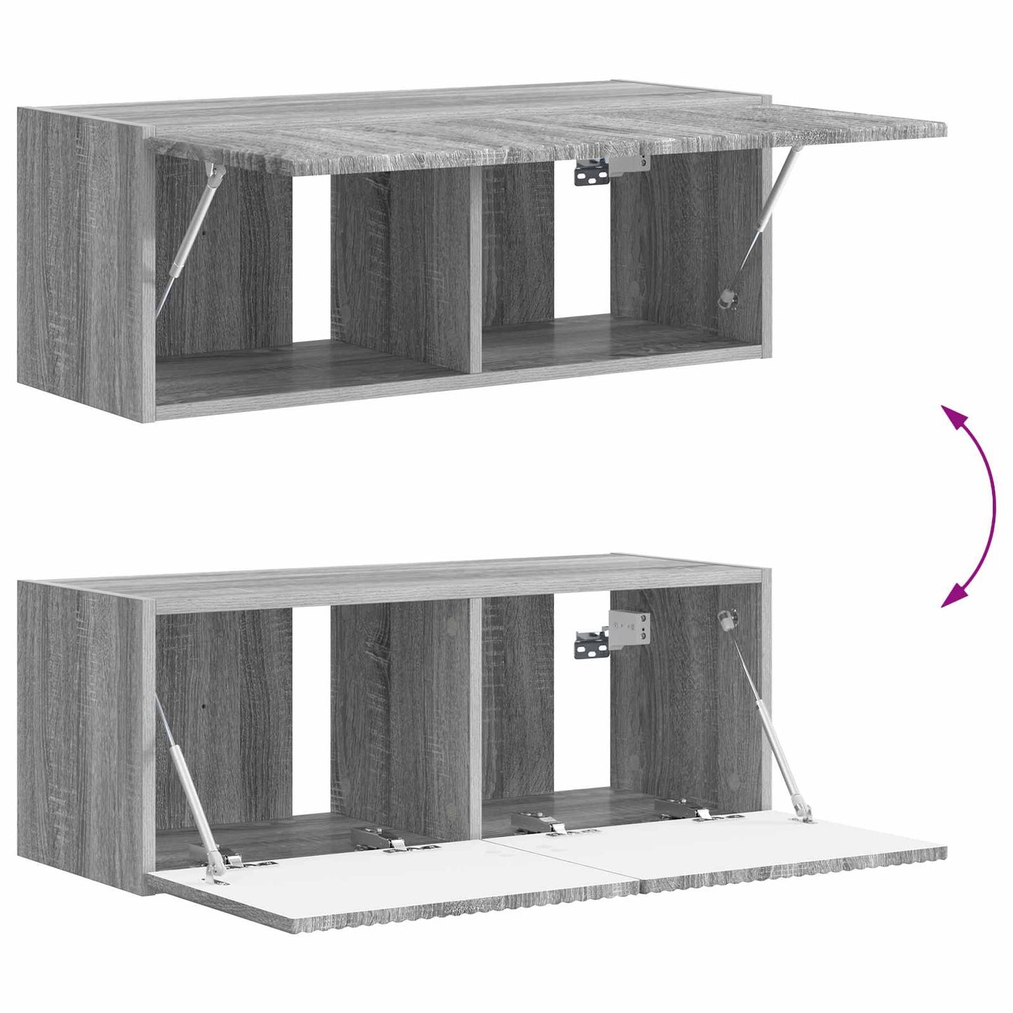 Conjunto De Mueble De Tv 4 Pcs Madera De Ingeniería