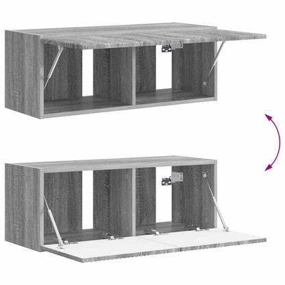 Conjunto De Mueble De Tv 4 Pcs Madera De Ingeniería