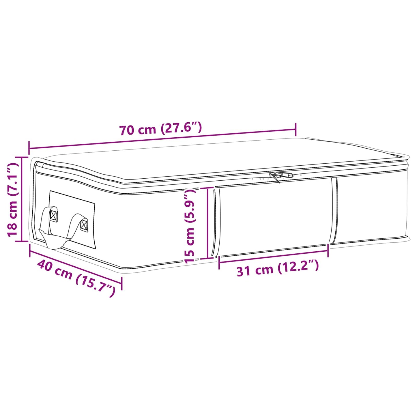 Caja De Almacenamiento Con Ventana Lateral Transparente 6 Pcs