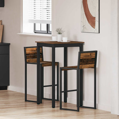 Mesa De Barra De Pie Madera De Ingeniería Cuadrado