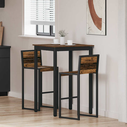 Mesa De Barra De Pie Madera De Ingeniería Cuadrado
