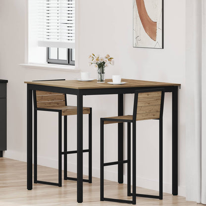 Mesa De Barra De Pie Madera De Ingeniería Cuadrado