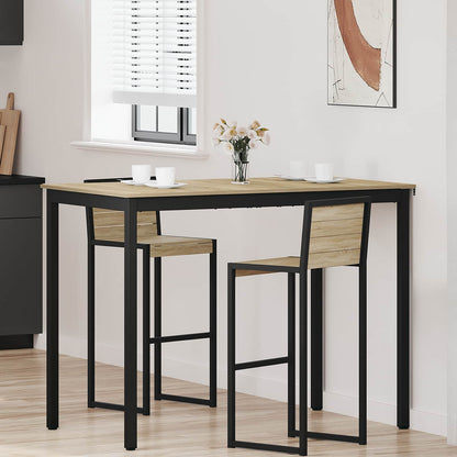 Mesa De Barra De Pie Madera De Ingeniería Cuadrado
