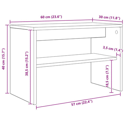Mueble De Tv 60 X 30 X 40 Cm Madera De Ingeniería
