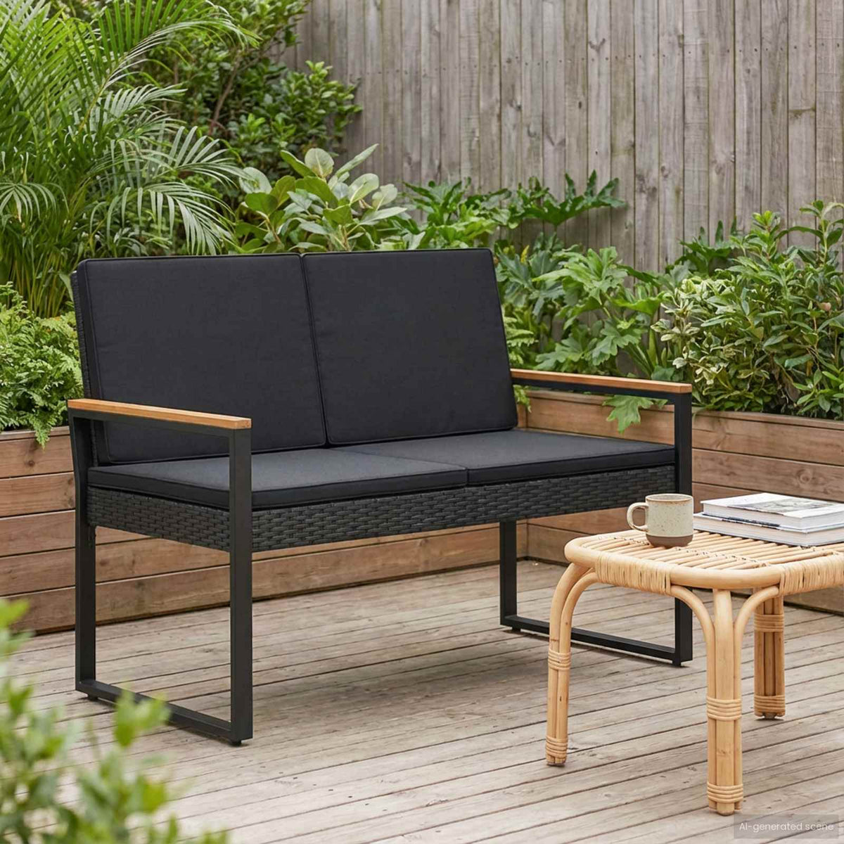 Banco De Exterior 2 -Seater 107 X 61 X 80 Cm Ratán Sintético