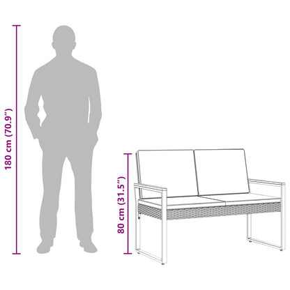 Banco De Exterior 2 -Seater 107 X 61 X 80 Cm Ratán Sintético