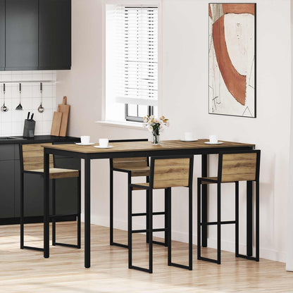 Mesa De Barra De Pie Madera De Ingeniería Cuadrado