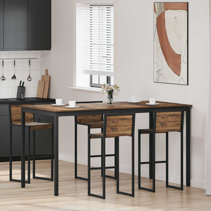Mesa De Barra De Pie Madera De Ingeniería Cuadrado
