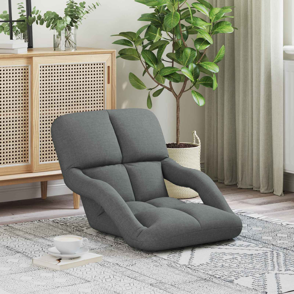 Sillón De Suelo Ajustable Con Reposabrazos