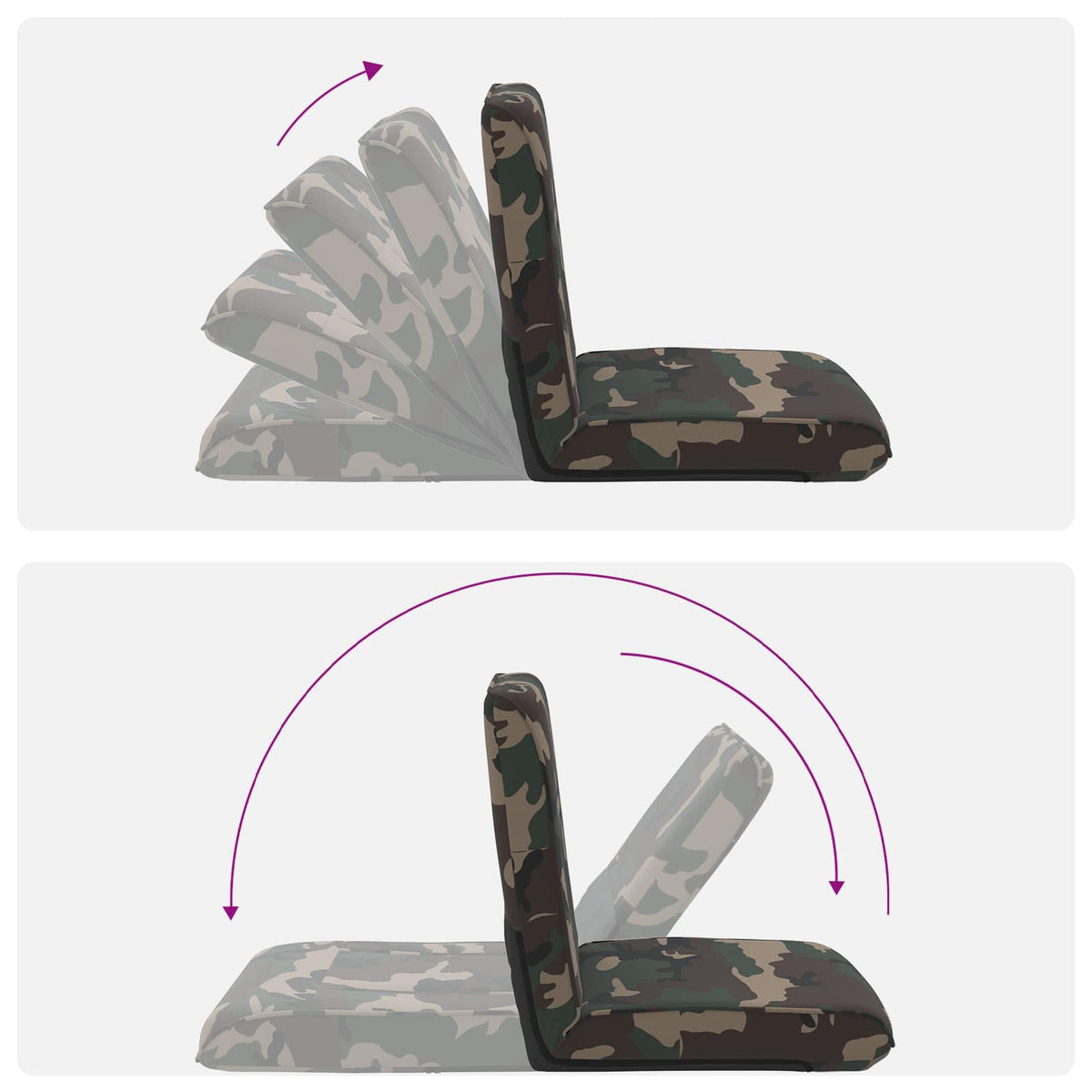 Sillón Ajustable Verde Militar Tela